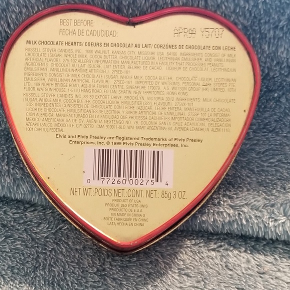 Heart shaped elvis Presley valentine tin - Picture 2 of 4